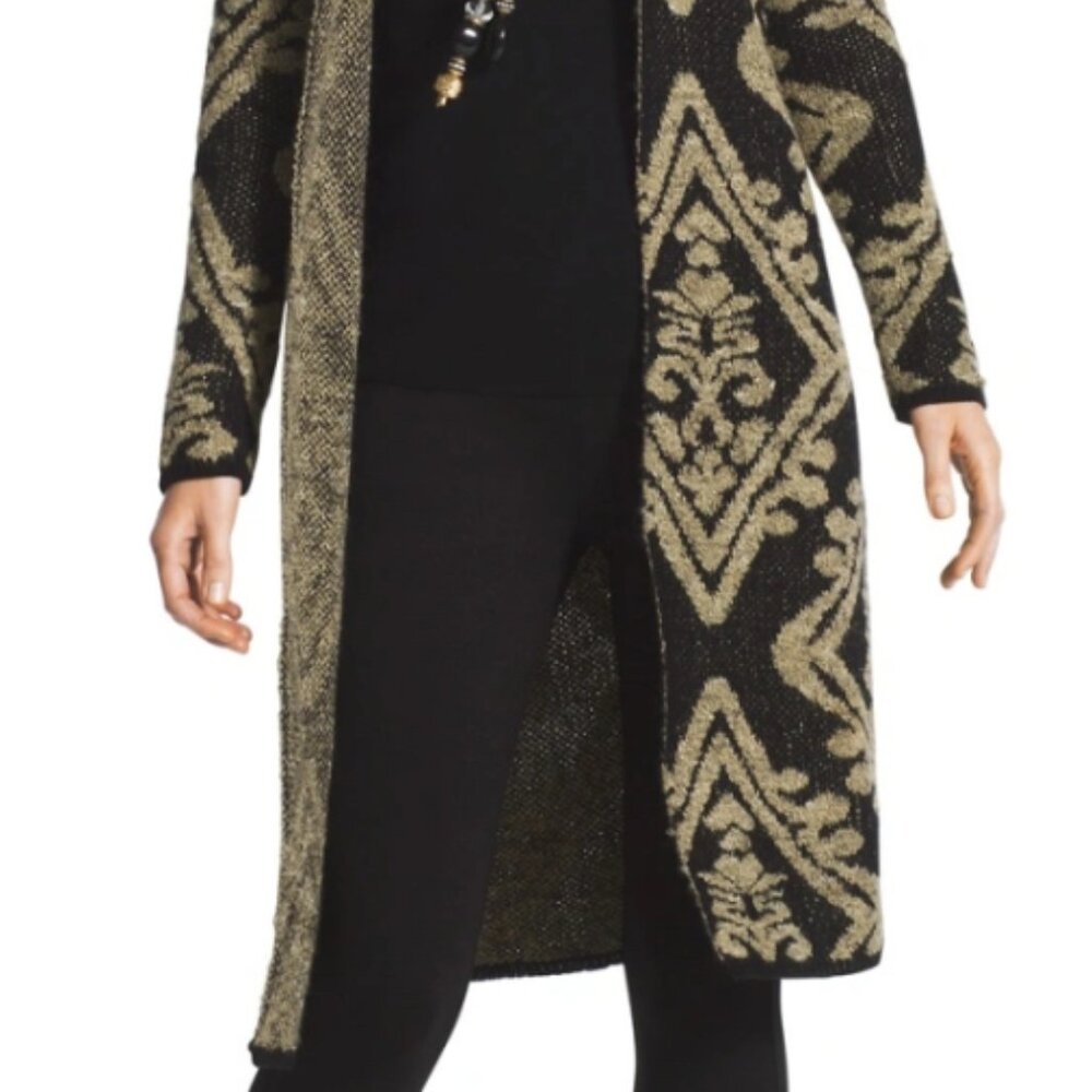 Chico’s Marielle Faux-Fur Cardigan Size 3 (16-18) - Picture 2 of 9